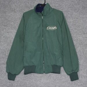 Vintage 80s George Strait Western Jacket Mens Medium Green Zip Up Embroidered